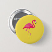 Badge Rond 5 Cm Flamant rose (Devant & derrière)