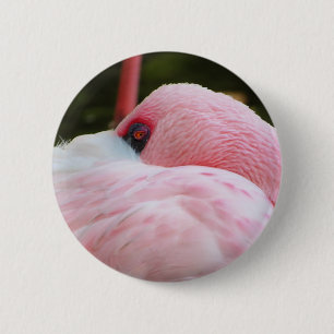 Badge Rond 5 Cm Flamant rose