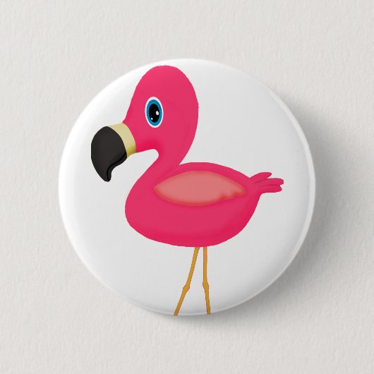 Badge Rond 5 Cm Flamant rose de bébé (Devant)