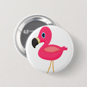 Badge Rond 5 Cm Flamant rose de bébé (Devant & derrière)