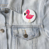 Badge Rond 5 Cm Flamant rose de bébé (En situation)