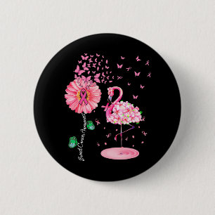 Badge Rond 5 Cm Flamant rose d'oiseaux roses Sensibilisation au ca