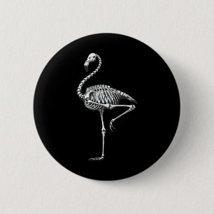 Badge Rond 5 Cm Flamant rose Halloween