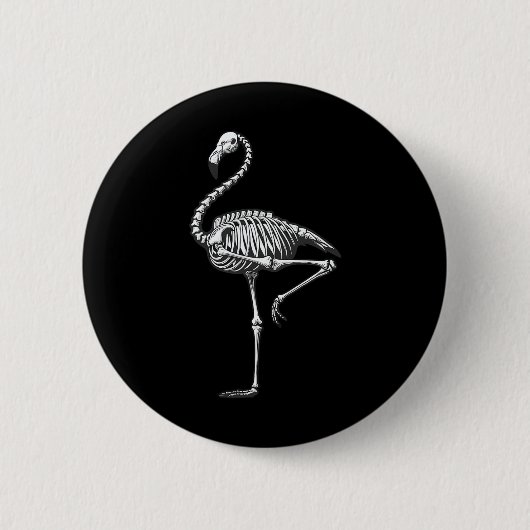 Badge Rond 5 Cm Flamant rose Halloween (Devant)