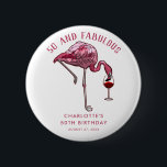 Badge Rond 5 Cm Flamant rose personnalisé 50e anniversaire Novelty<br><div class="desc">Bouton de flamingo de fête de 50e anniversaire personnalisé mignon. Ajoutez votre nom et votre message en cliquant sur le bouton "Personnaliser" pour créer un échange unique pour votre fête. Faites un séjour parfait pour que les clients se souviennent de cette étape spéciale.</div>