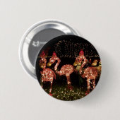 Badge Rond 5 Cm Flamant rose rose (Devant & derrière)