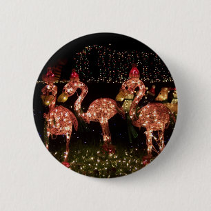 Badge Rond 5 Cm Flamant rose rose
