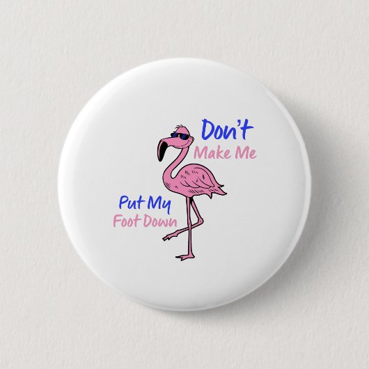 Badge Rond 5 Cm Flamant rose rose amusant (Devant)
