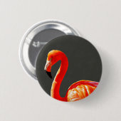 Badge Rond 5 Cm Flamant rose rose clair Tropical (Devant & derrière)