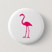 Badge Rond 5 Cm Flamant rose rose vif (Devant)