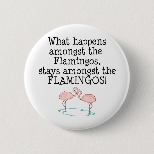 Badge Rond 5 Cm Flamants roses (Devant)