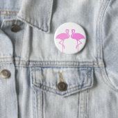Badge Rond 5 Cm Flamants roses roses (En situation)