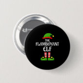 Badge Rond 5 Cm Flamboyant Elf Family Matching Group Christmas (Devant & derrière)