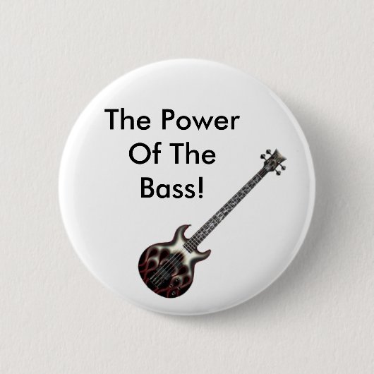 Badge Rond 5 Cm Flame_Bass, la puissance de la basse ! (Devant)