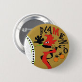 Badge Rond 5 Cm Flamenco (Devant & derrière)