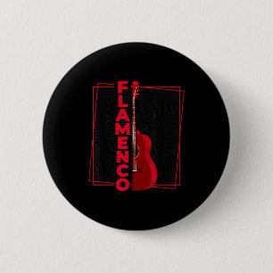 Badge Rond 5 Cm Flamenco _ Guitare de danse espagnole _ Flamenco E