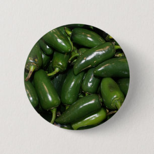 Badge Rond 5 Cm Flamin Jalepeno vert chaud poivre l'art