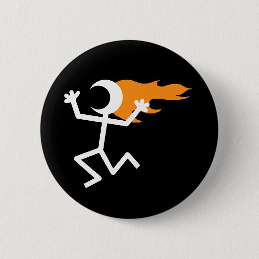 Badge Rond 5 Cm Flaming head (Devant)