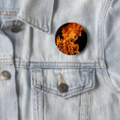 Badge Rond 5 Cm Flamme (En situation)