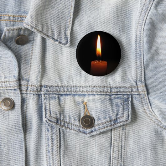 Badge Rond 5 Cm flamme de bougie (En situation)
