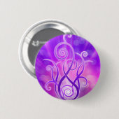 Badge Rond 5 Cm Flamme violette / Feu violet (Devant & derrière)