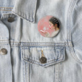 Badge Rond 5 Cm Flammes de neige (En situation)