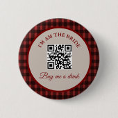 Badge Rond 5 Cm Flannel Fling avant la bague Week-end EVJF  (Devant)