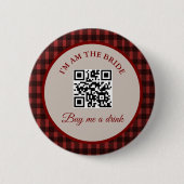 Badge Rond 5 Cm Flannel Fling avant l'anneau Weekend Enterrement d (Devant)