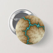 Badge Rond 5 Cm Flash bleu - Fractal (Devant & derrière)