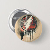 Badge Rond 5 Cm Flash - Symbole d'innocence tordu (Devant & derrière)