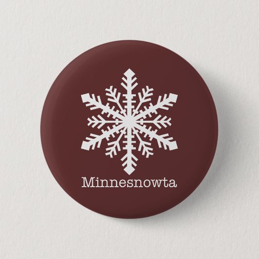 Badge Rond 5 Cm Fléau de neige du Minnesnowta (Devant)
