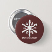 Badge Rond 5 Cm Fléau de neige du Minnesnowta (Devant & derrière)