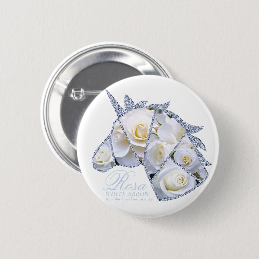Badge Rond 5 Cm Flèche blanche Rosa (Devant & derrière)