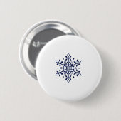 Badge Rond 5 Cm Flèche de neige bleue (Devant & derrière)