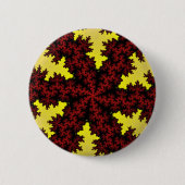 Badge Rond 5 Cm Flèche de neige rouge et jaune (Devant)