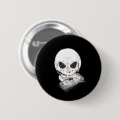 Badge Rond 5 Cm Flèche du crâne (Devant & derrière)
