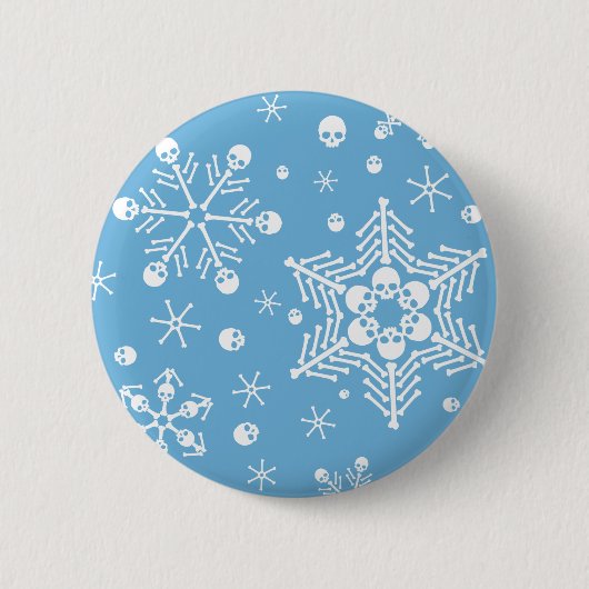 Badge Rond 5 Cm Flèche-neige crâne (Devant)
