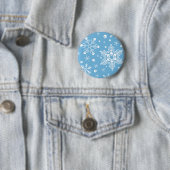 Badge Rond 5 Cm Flèche-neige crâne (En situation)