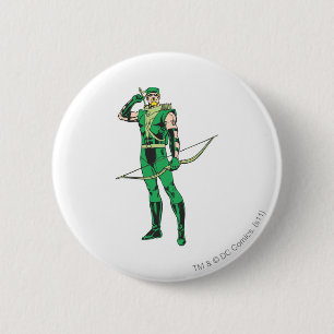 Badge Rond 5 Cm Flèche verte avec cible