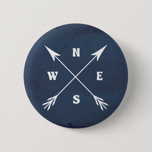 Badge Rond 5 Cm Flèches compass (Devant)