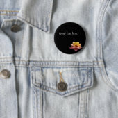 Badge Rond 5 Cm fleur (En situation)