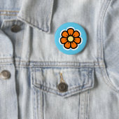Badge Rond 5 Cm Fleur (En situation)