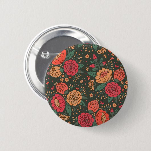 Badge Rond 5 Cm fleur (Devant & derrière)