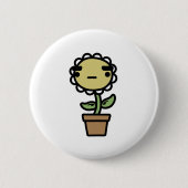 Badge Rond 5 Cm Fleur (Devant)