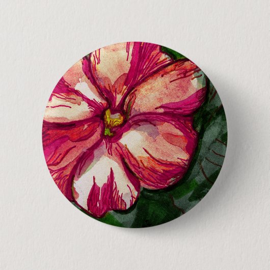 Badge Rond 5 Cm Fleur Balsam rose (Devant)