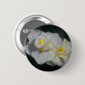 Badge Rond 5 Cm Fleur blanche (Devant & derrière)
