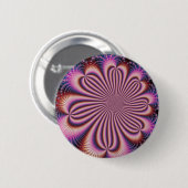 Badge Rond 5 Cm Fleur - Bouton fractal (Devant & derrière)