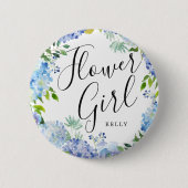 Badge Rond 5 Cm Fleur Carolina Bloom Mariage Personnalisé (Devant)