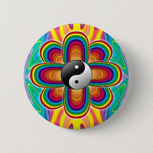 Badge Rond 5 Cm Fleur cosmique (Devant)