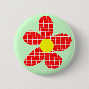Badge Rond 5 Cm Fleur d'art de bruit - vert clair